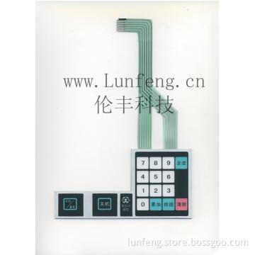 membrane keyboard embossed with polydomes